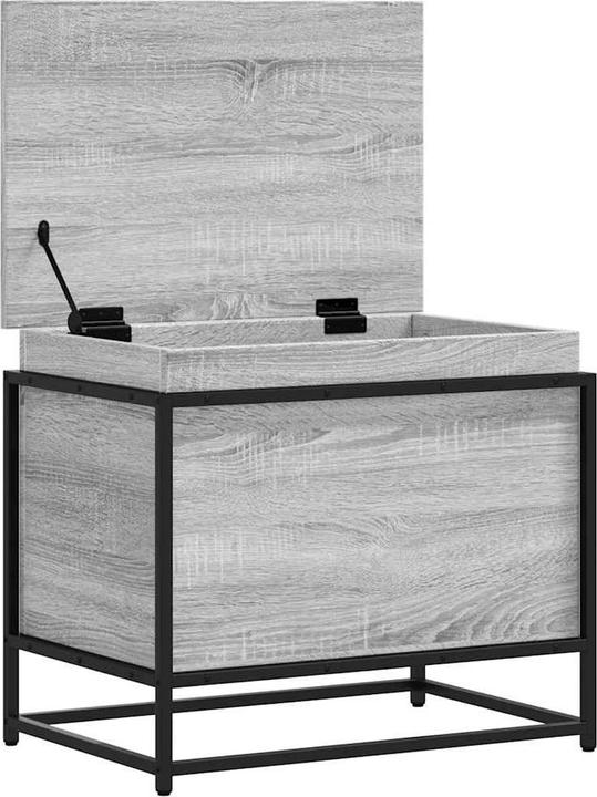 Produktbild VidaXL Aufbewahrungsbox Deckel Spielzeugkiste Auflagenbox Kissenbox Grau Sonoma (123 l)