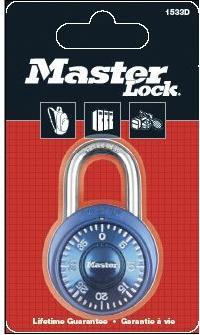 Produktbild Master Lock Vorhangschloss 1533 EURD Tresor Zahlenschloss, 38 mm, bunt, SB