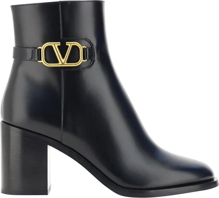 Valentino Garavani VLogo Leather Ankle Boots (36.5)