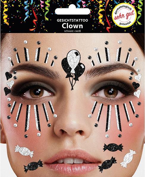 Actual product image Sombo Face tattoo clown