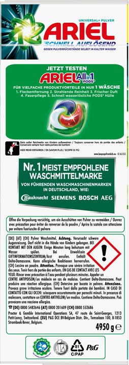 Produktbild Ariel Touch of Lenor Unstoppables (90 Waschgänge, Waschpulver)