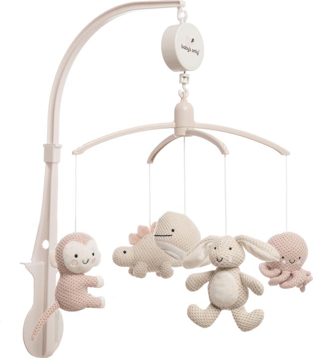 Baby's only Musik Mobile, Tiere - Rosa/ Warm Linen