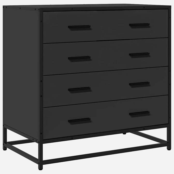 Image du produit VidaXL Armoire à tiroirs Noir 70x41x70 cm Bois composite Commode à tiroirs (70 x 41 x 70 cm)