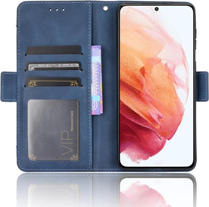 Produktbild Cover-Discount Galaxy S21+ - Etui mit vielen Kartenfächer blau (Samsung Galaxy S21+)