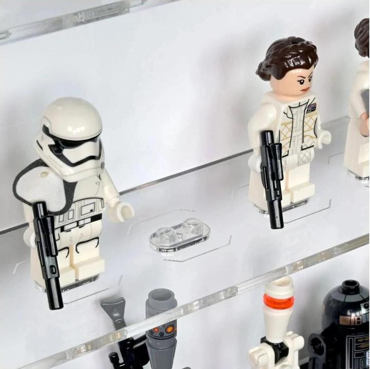 Actual product image iDisplayit Acrylic wall display for 100 LEGO® minifigures (with white background)