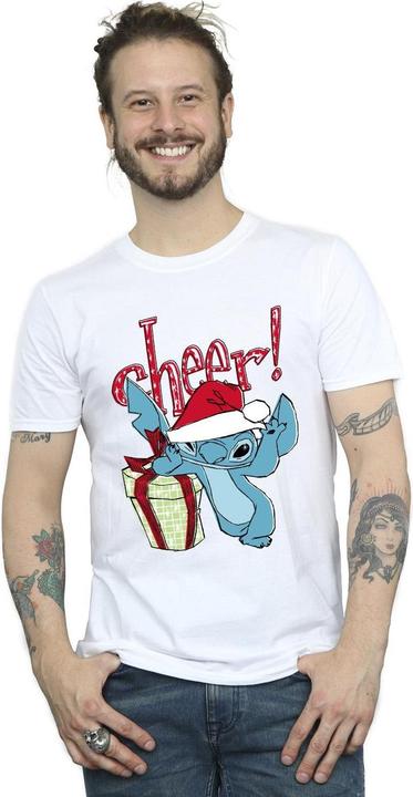 Actual product image Disney Mens Lilo And Stitch Cheer T-Shirt (XL)