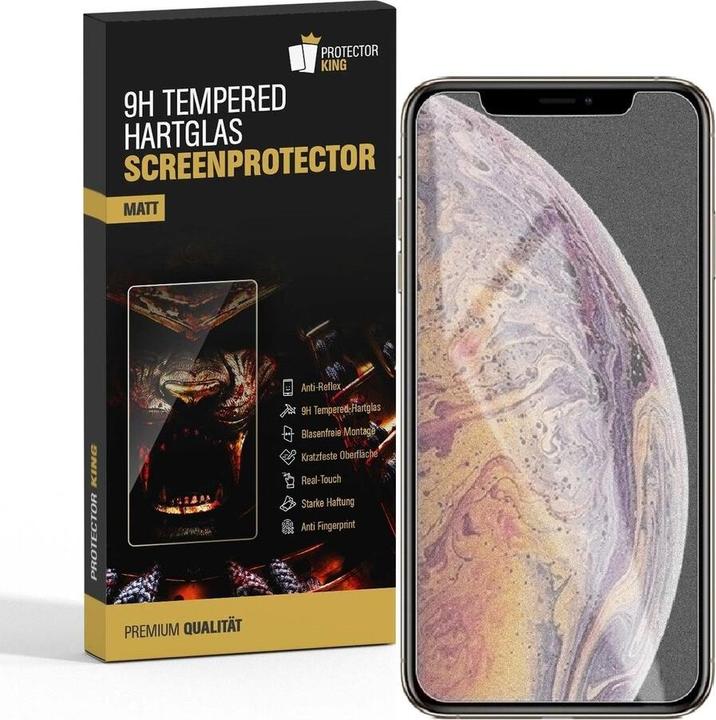 Protectorking 3x Echtes Tempered 9H Panzerhartglas Matt Entspiegelt (3 Stück, Apple iPhone X)