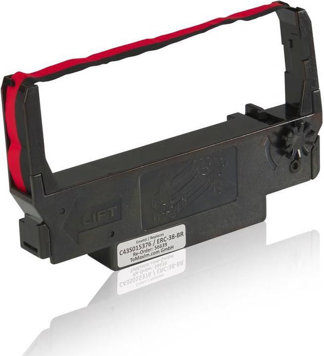Immagine prodotto Inkadoo Compatibile con Epson C43S015376 / ERC-38-BR Ribbon Nero, Rosso, adatto per Bull 4419, Epson ER...