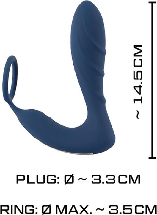 Actual product image You2Toys Vibrating Prostate Plug With Cockring