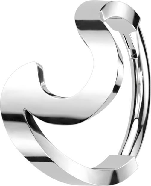 Produktbild Star Piercing Micro Segmentring klappbar silber Welle (Chirurgenstahl 316L)
