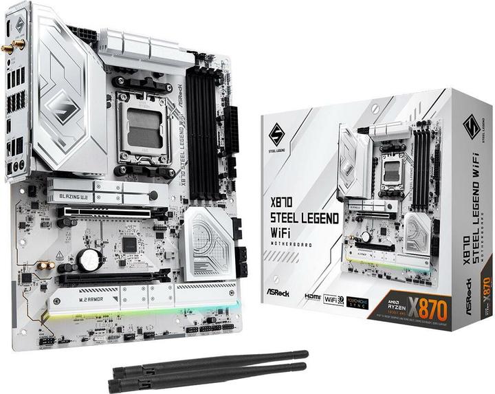 Image du produit AsRock X870 Steel Legend WiFi AM5 (AM5, AMD X870, ATX)