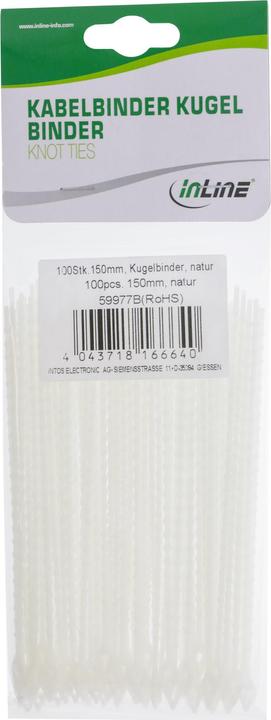 Image du produit InLine Attache de câble Attache à boule (Serre-câbles en plastique, 100 mm, 100 pcs)
