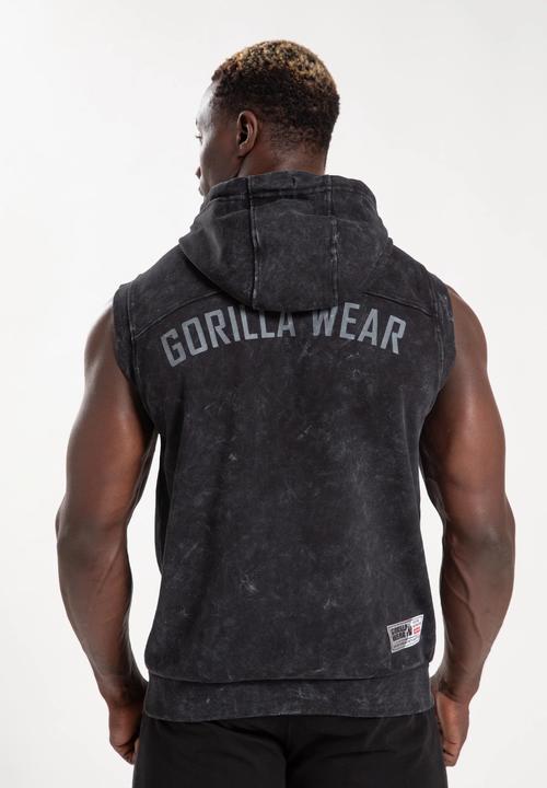 Immagine prodotto Gorilla Wear Silverdale Ärmelloser Kapuzenpullover - Schwarz (XL)