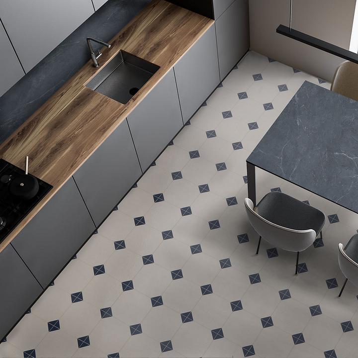 Actual product image Certeo PVC flooring Retrotex Avondale 172l | Polyvinyl chloride | WxL 100 x 500 cm | White |