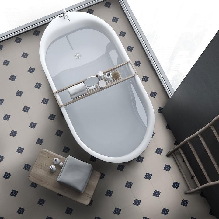 Actual product image Certeo PVC flooring Retrotex Avondale 172l | Polyvinyl chloride | WxL 100 x 500 cm | White |