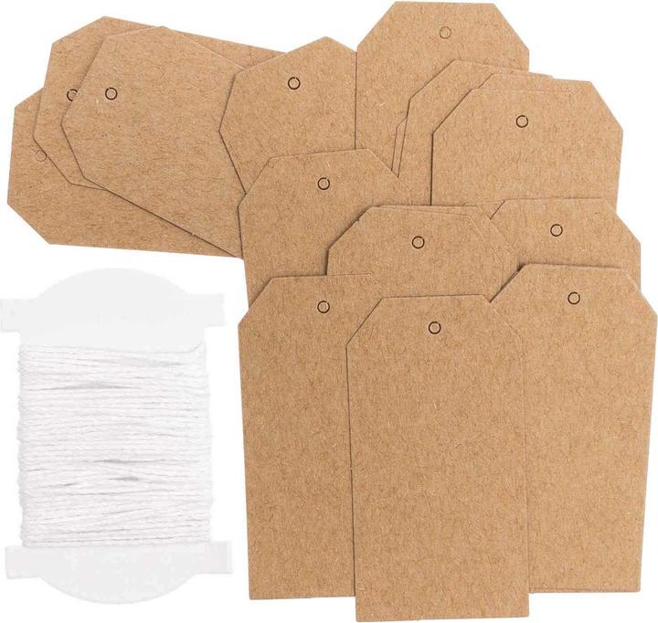 Produktbild Rico Anhänger Kraftpapier M 24 Stk., FSC MIX (Geschenkband, 24 x)