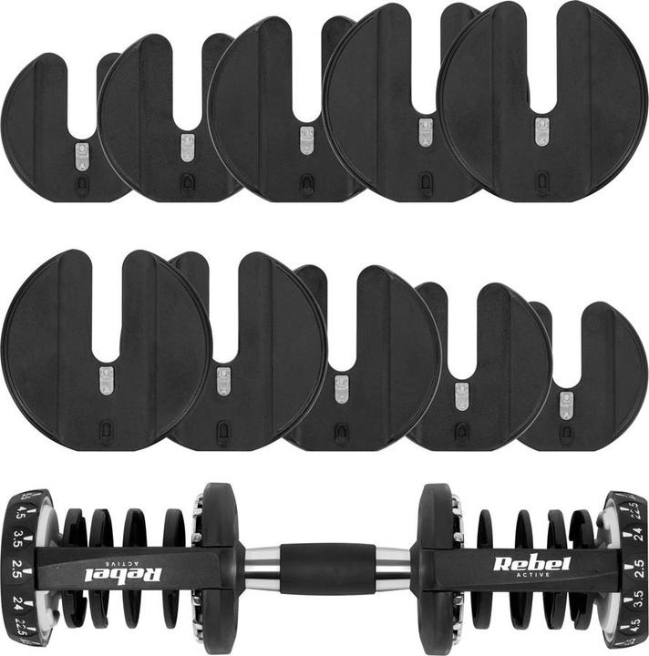Image du produit Rebel Haltère en fonte réglable automatique 24 kg ACTIVE (1 x 24 kg)
