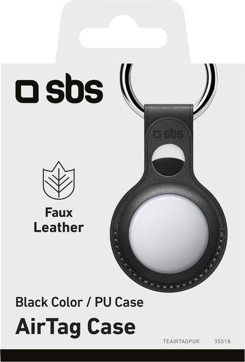Actual product image SBS Synthetic leather AirTag case with key ring