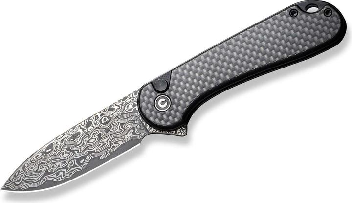 Civivi Button Lock Elementum II CF Damascus (7.50 cm)