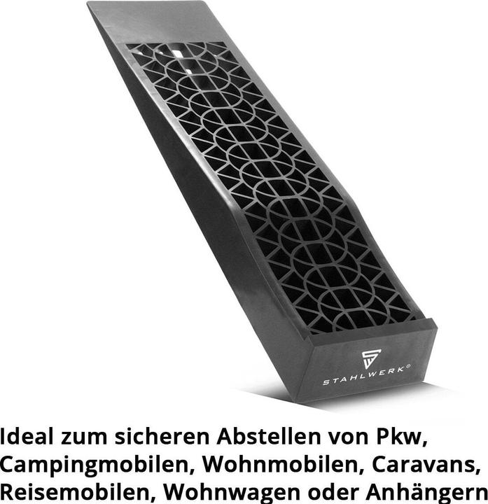 Produktbild Stahlwerk Stufenkeil GT-13 ST 2er Set mit 3t Tragkraft Auffahrkeil Ausgleichkeil