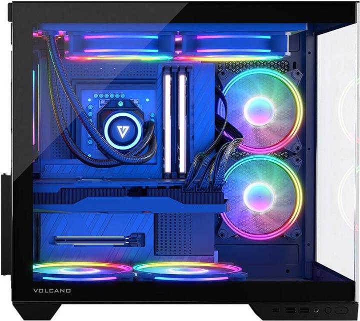 Produktbild Modecom Obudowa Volcano Panorama Apex ARGB 7F czarna (AT-PANORAMA-7F-ARGB-10-000000-0002) (ITX, ATX, mATX)