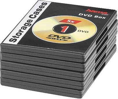 Productafbeelding Hama DVD Lege Hoesjes, 5-Pack, Jewel Case Zwart