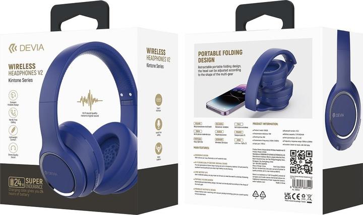 Immagine prodotto Devia Cuffie Bluetooth Kintone blu (Senza fili)