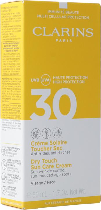 Actual product image Clarins Dry Touch (Sun cream face, SPF 30, 50 ml, 73 g)