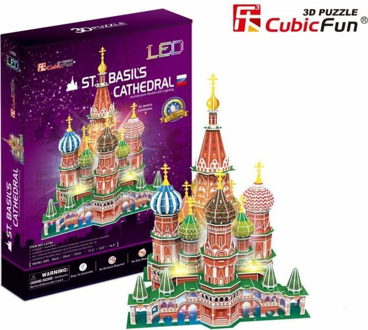 Immagine prodotto Cubicfun 3D siaurapjūklis "Šv. Bazilio katedra" (LED) (224 pezzi)