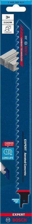 Image du produit Bosch Professional Zubehör Lame de scie alternative Expert 'Béton cellulaire' S 1241 HM, 3 pièces