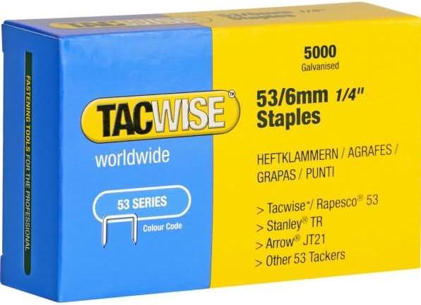 Actual product image Tacwise Staples 53/6 mm, galvanised, 5,000 pcs. (1 x)
