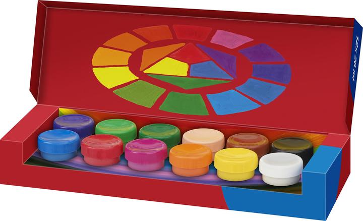 Actual product image Faber-Castell Tempera/Gouache 12 pots of 20 ml (121050) (Multicoloured, 20 ml)