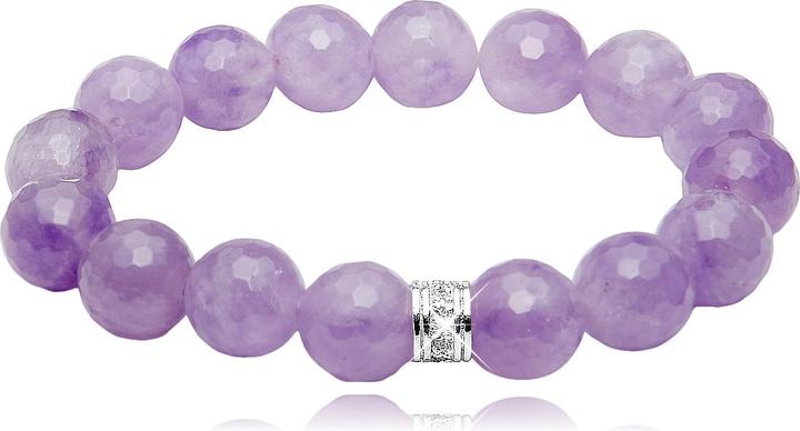 Actual product image Leyda Bracelet Amethyst Quartz (20 cm, Silver 925, Stone, synetic stone)