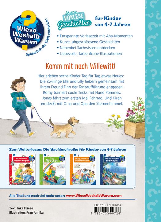 Actual product image Ravensburger Wieso? Weshalb? Warum? Meine Vorlesegeschichten, Band 1: Was erleben wir Tag für Tag? (German, Inca Friesian, Mrs. Annika, 2024)