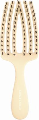 Olivia Garden Care Mini Detangling Brush for Kids Yellow with Boar Bristles