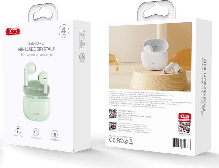 Image du produit xO Écouteurs Bluetooth X33 TWS vert (4 h, Sans fil)