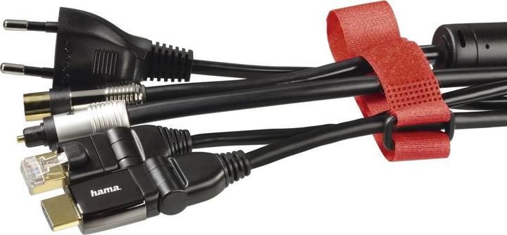 Actual product image Hama Velcro cable ties with eyelet, reusable, 20 x 250 mm, coloured, 9 pieces (Velcro cable ties, 250 mm, 9 pcs.)