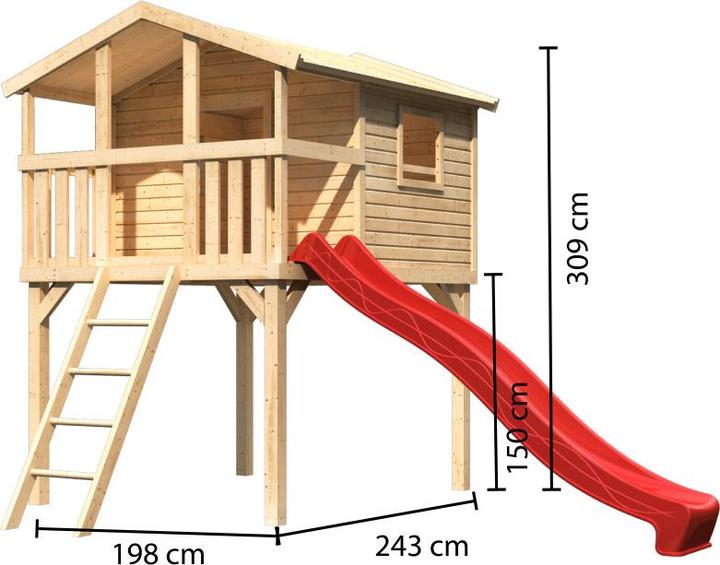 Actual product image Karibu Benjamin Stilt House with Slide