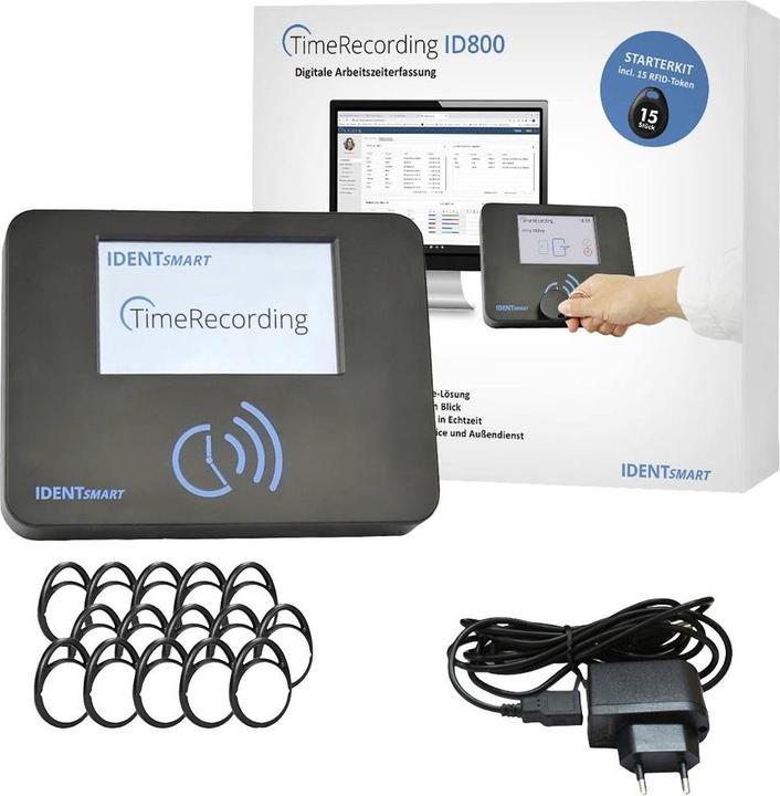 IDENTsmart ID800 Basic Kit de démarrage + 15 jetons de pointage Kit de démarrage
