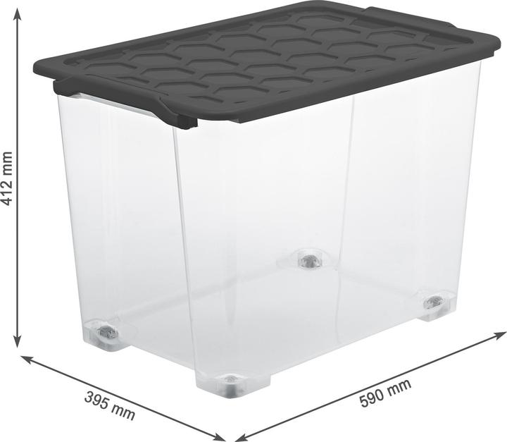 Immagine prodotto Rotho Set di 3 scatole da 65 l EVO SAFE (59 x 39,5 x 41 cm, 65 l)