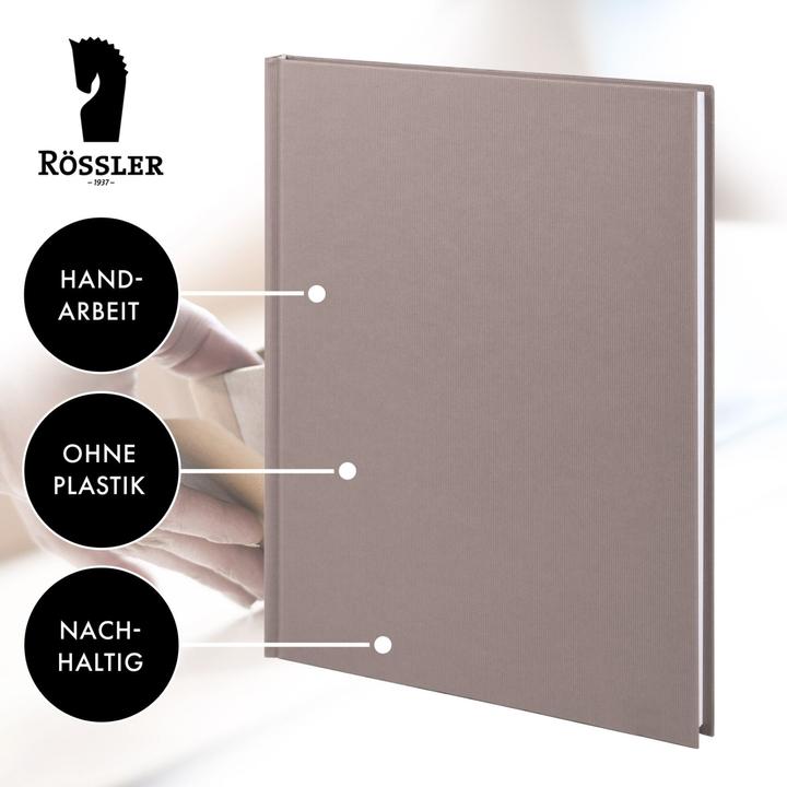 Produktbild Rössler Notizbuch A4 96Bl taupe (A4, Blanko)