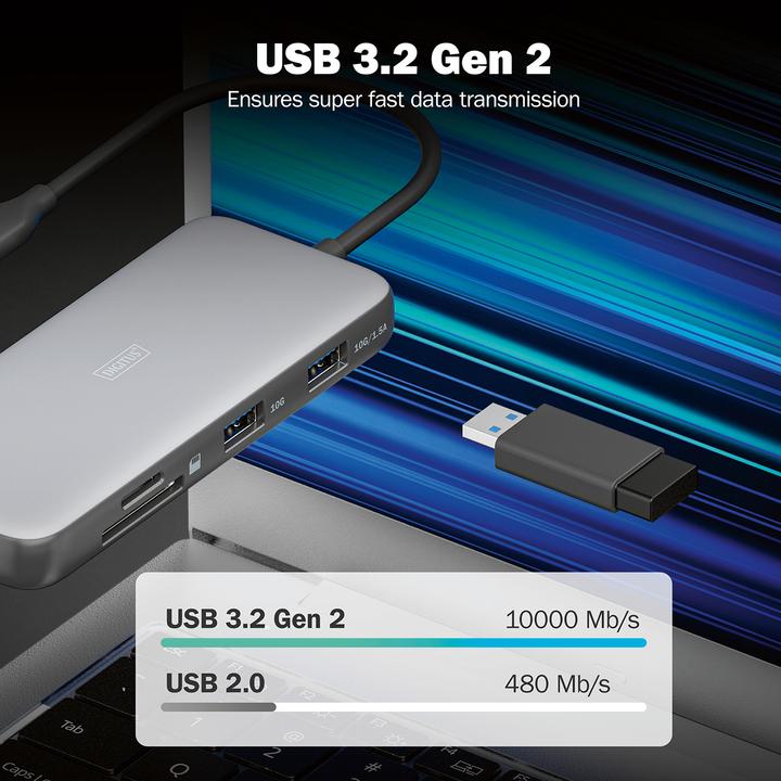 Produktbild Digitus USB-C Docking Station, 7-Port (USB-C, 7 Ports)