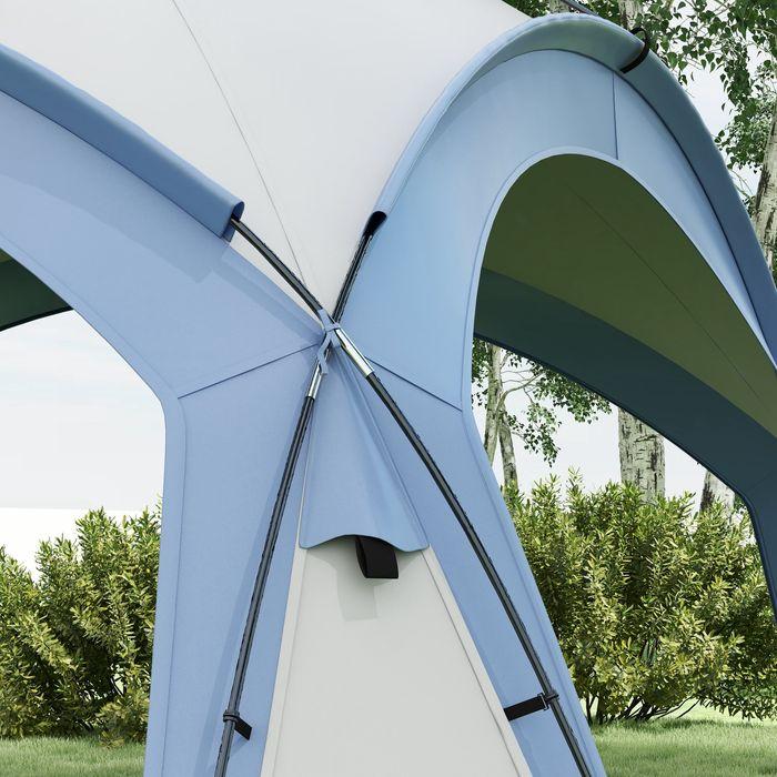 Produktbild Swisshandel24 Event Shelter 3,5 x 3,5m Pavillon mit Haken Tür Wasserabweisend Hellblau (350 cm, 350 cm)