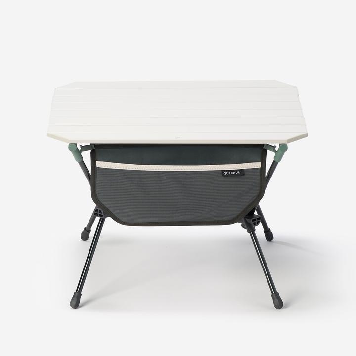 Image du produit Quechua TABLE BASSE - COMPACTE - DE CAMPING- 500 -BEIGE- VERT