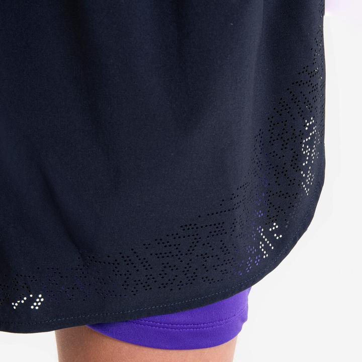 Actual product image Kiprun Laufshorts Mädchen atmungsaktiv - Dry+ 900 dunkelblau/lila (10, 11, 12)