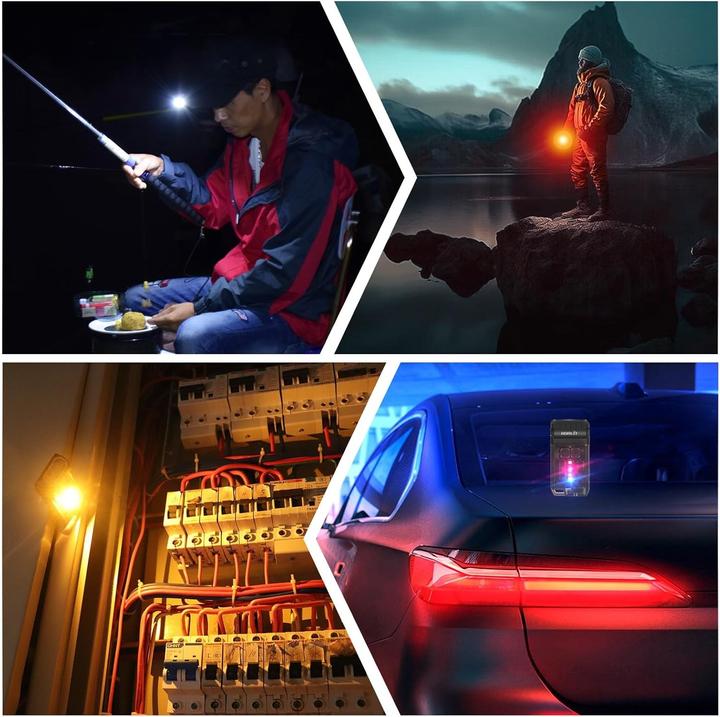 Image du produit Boruit V15 Mini Lampe Puissante - 80° Rotatif - 1200 Lumens -10 Modes - Base Magnétique (Noir)