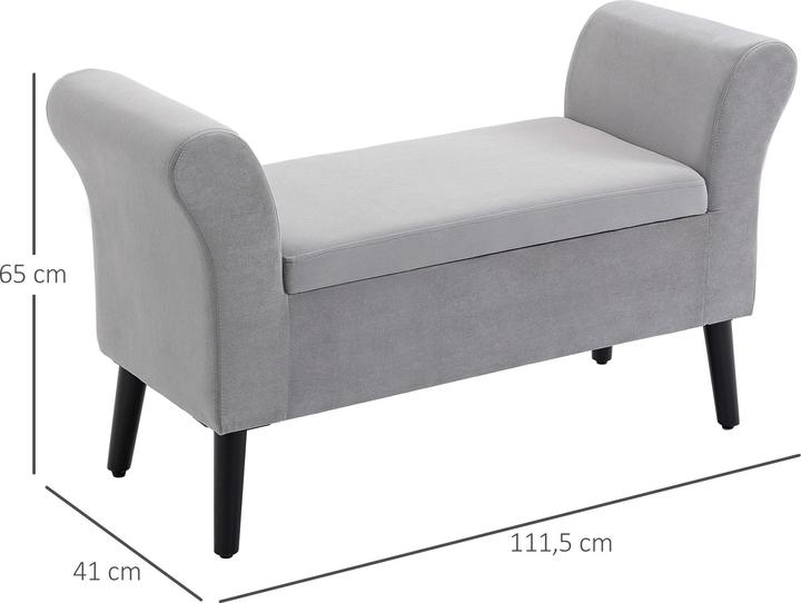 Image du produit Homcom Banc avec espace de rangement (111.50 cm)
