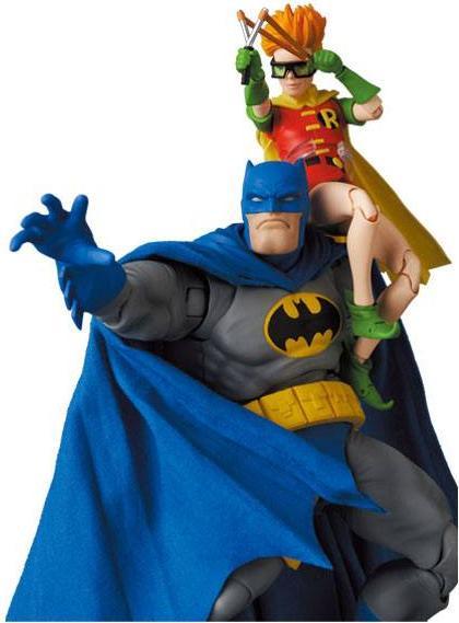 Actual product image Medicom Batman - The Return of the Dark Knight MAF EX Action Figures Batman Blue Version & Robin 11- 16 cm