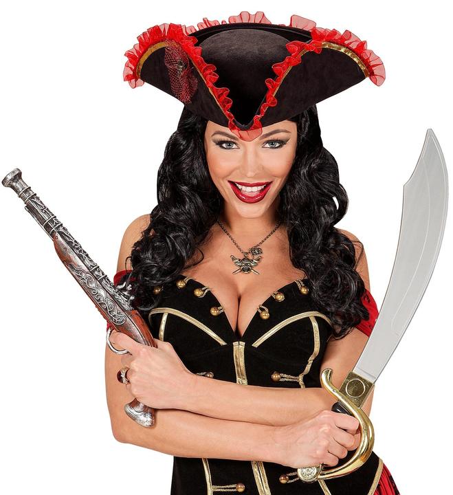 Actual product image Widmann Deluxe tricorn pirate hat women