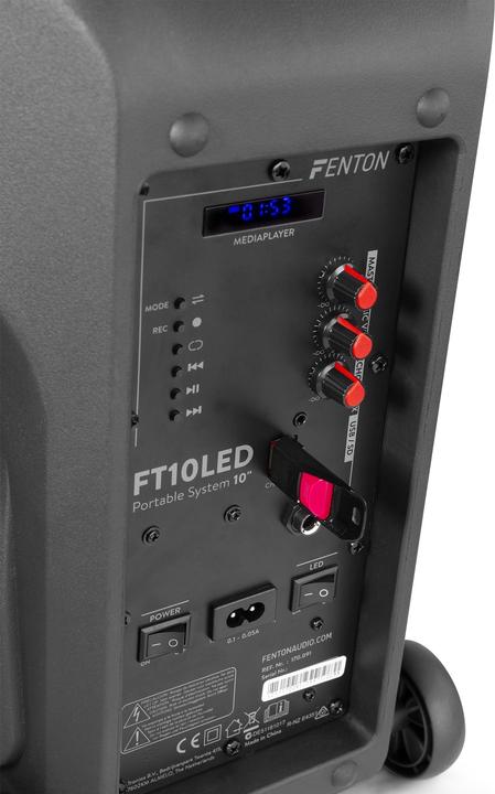 Image du produit Fenton FT10LED Haut-parleur actif sur chariot (Actif, 1x 450 W)